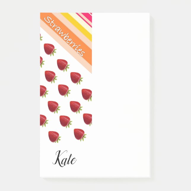 Post-it Notes Stripe Strawberry (Front)