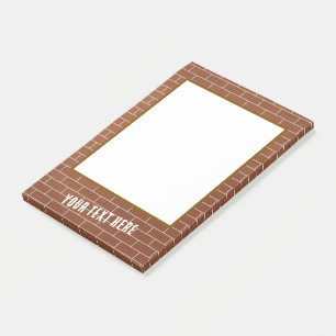 Post-it® Notes with Brick Wall Personalised Text