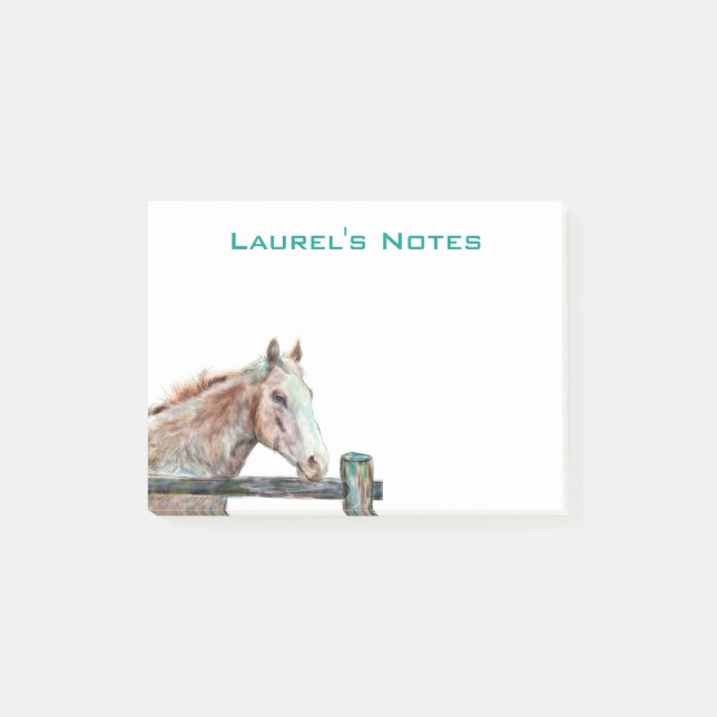 Post it Notes with Painted Horse (Front)