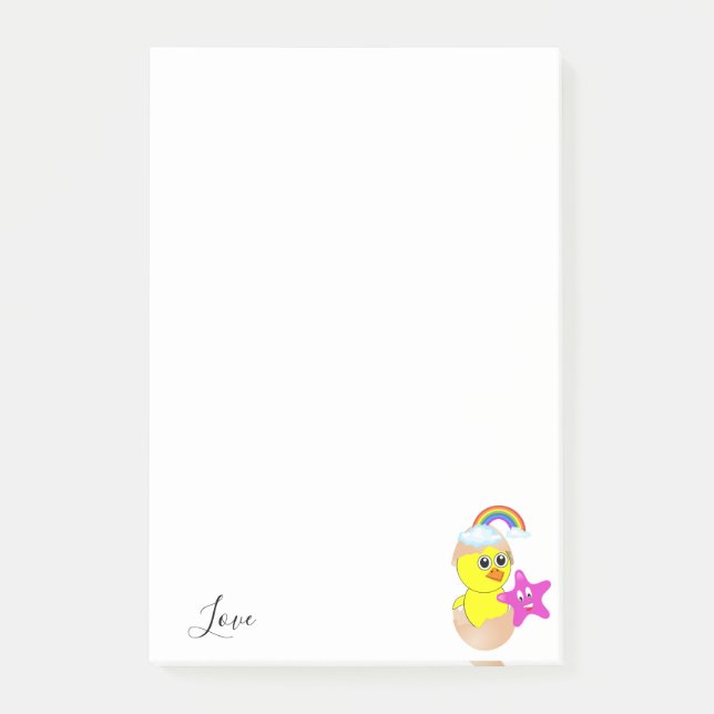 Post-it Notes Yellow Chick Rainbow (Front)