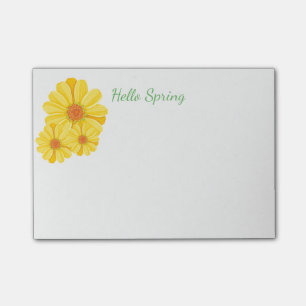 Post-it-Notes-Yellow Flowers Post-it Notes