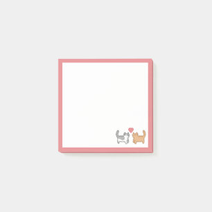 Post it of lovestruck kittens post-it notes