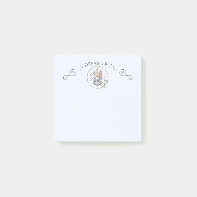 Post-it,,small floral and sophisticated. post-it notes (Front)