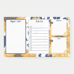 Post-it® To Do List Notes Original Flower Sunflowe