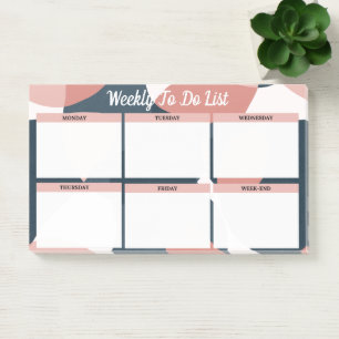 Post-it® Weekly To Do List Modern Minimalist Post-it Notes