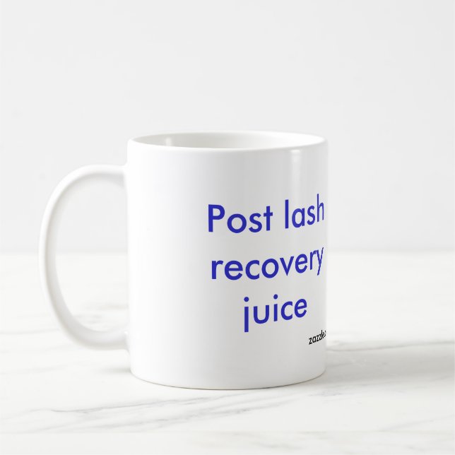 Post lash recovery juice coffee mug (Left)