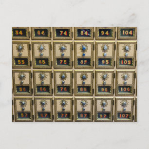 Post Office Combination Lock Boxes Postcard