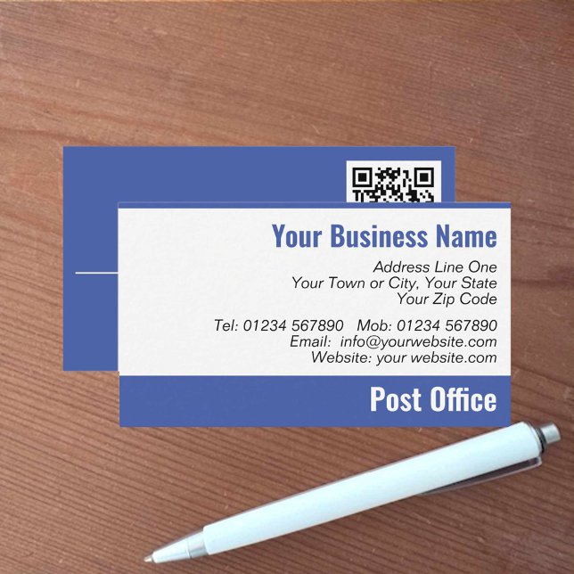 Post Office QR Code Business Card (Creator Uploaded)