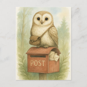 Post Owl Mail Bird Wild Animals Postcard