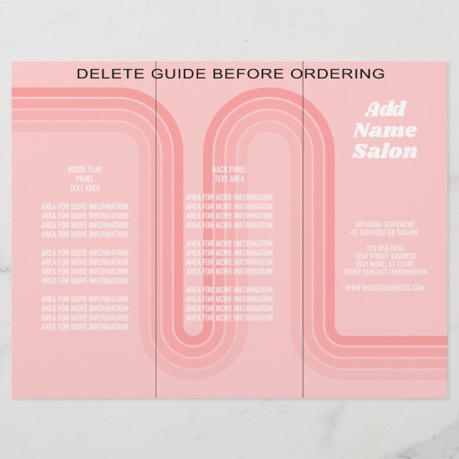 Post Pink Retro Stripes for Female Owned Business Flyer (Front)