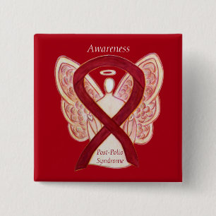 Post-Polio Syndrome Angel Awareness Ribbon Pins