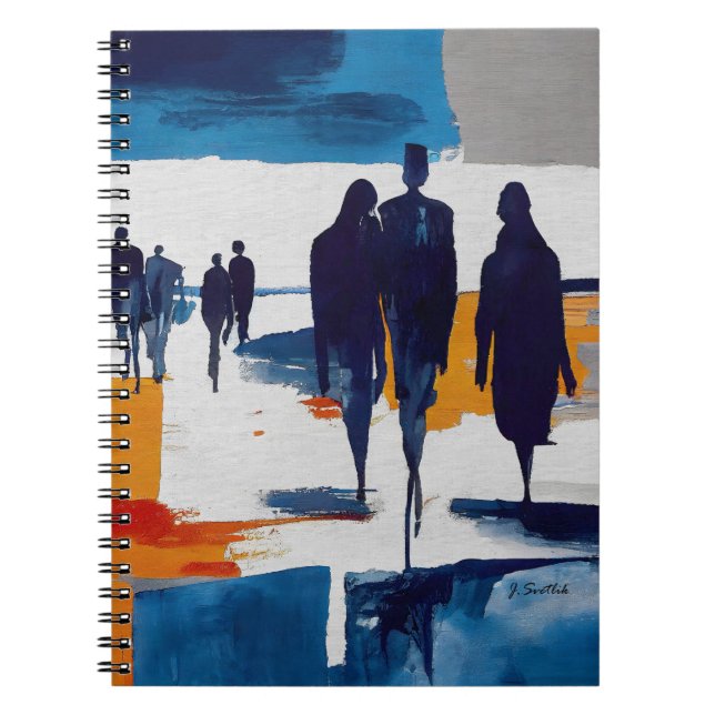 Post-Storm Wanderers – Abstract Figures Notebook (Front)