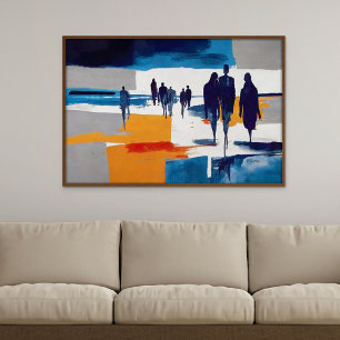 Post-Storm Wanderers – Abstract Figures Poster