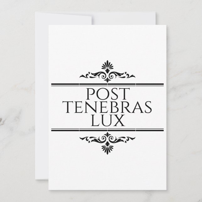 Post Tenebras Lux (Front)