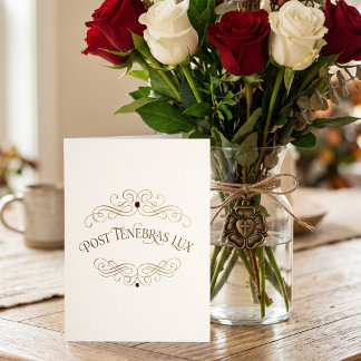Post Tenebras Lux Card, Reformation Day Greetings Holiday Card