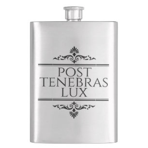 Post Tenebras Lux Hip Flask