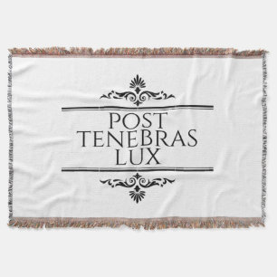 Post Tenebras Lux Throw Blanket