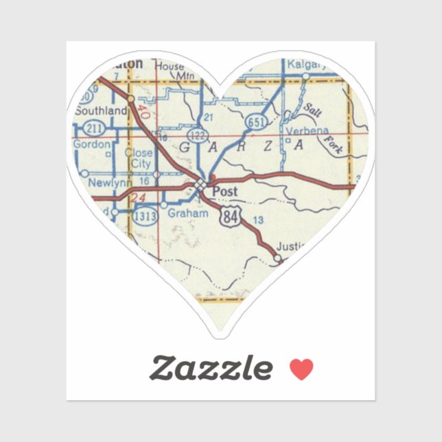 Post Texas Vintage Map (Sheet)