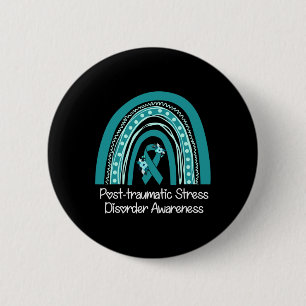 Post-traumatic Stress Disorder Awareness Ptsd Teal 6 Cm Round Badge