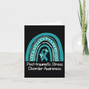 Post-traumatic Stress Disorder Awareness Ptsd Teal Card
