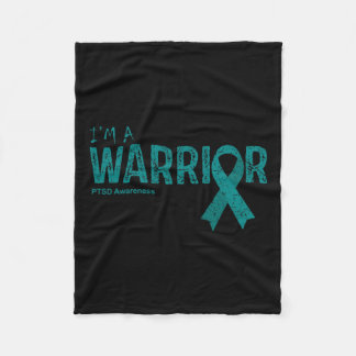 Post Traumatic Stress Disorder Awareness Warrior  Fleece Blanket