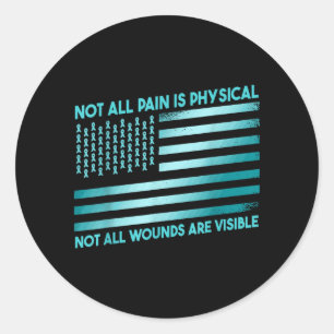 Post Traumatic Stress Disorder Ptsd Warrior Classic Round Sticker