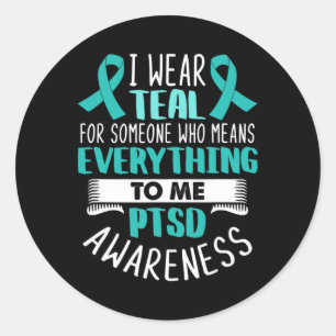 Post-traumatic Stress Disorder Warrior Ptsd Awaren Classic Round Sticker