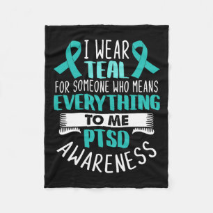 Post-traumatic Stress Disorder Warrior Ptsd Awaren Fleece Blanket