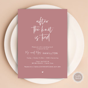 Post wedding Brunch, After the knot is tied Invita Invitation