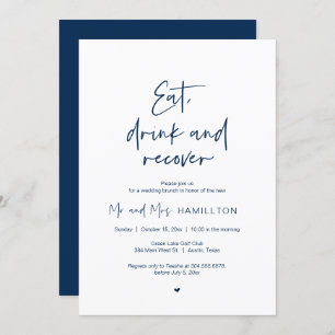 Post wedding Brunch, Eat, drink and recover Invita Invitation