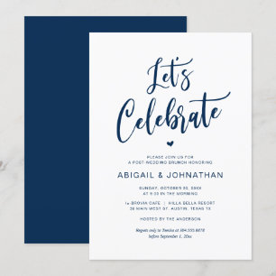 Post wedding Brunch, Eat, Lets celebrate Invitation