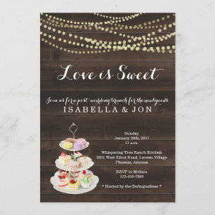 Post Wedding Brunch Morning After Love is Sweet Invitation