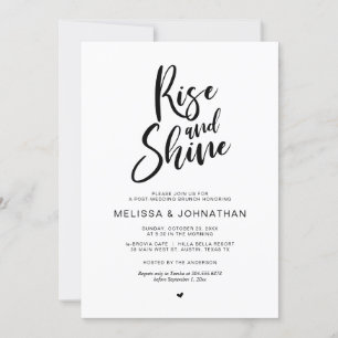 Post wedding Brunch, Rise and Shine Invitation