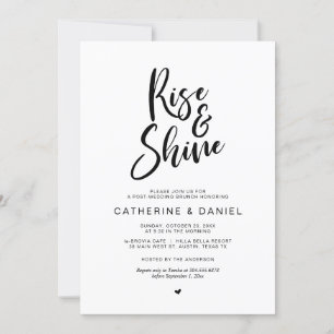 Post wedding Brunch, Rise and Shine Invitation