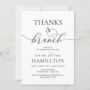 Post wedding Brunch, Thanks a Brunch Invitation