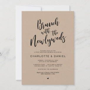 Post wedding, Brunch with the newlyweds, Kraft Invitation
