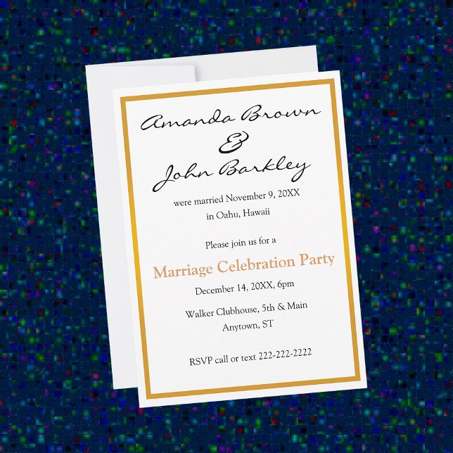 Post Wedding Marriage Celebration Party Invitation (Creator Uploaded)