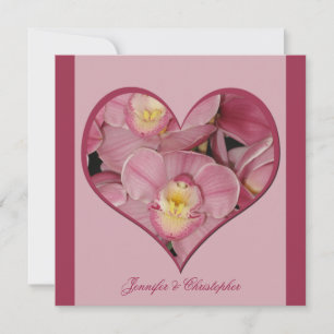 Post Wedding Reception Invitation -- Orchid Heart