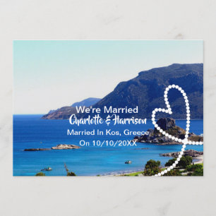 Post Wedding Reception Party Married In Kos Invitation