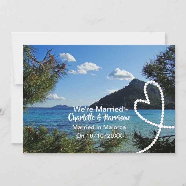 Post Wedding Reception Party Married In Majorca Invitation (Front)