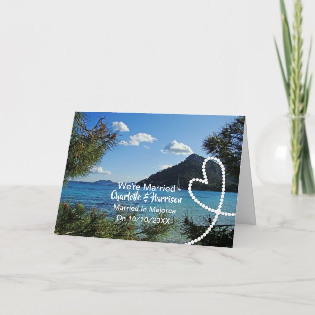 Post Wedding Reception Party Married In Majorca Invitation (Front)