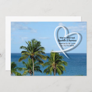 Post Wedding Reception Party Married In St Lucia Invitation
