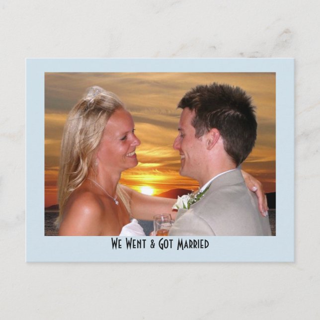 Post Wedding Reception Party Photo Personalised Invitation Postcard (Front)