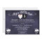 Post Wedding Trendy Blue Chalkboard Invitation