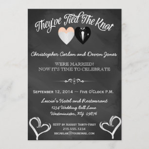 Post Wedding Trendy Chalkboard Invitation