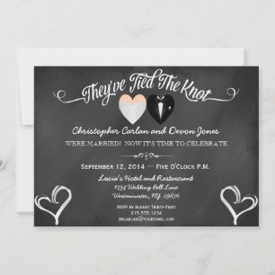 Post Wedding Trendy Chalkboard Invitation