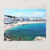 Postacrd with Blanes city