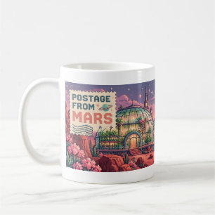Postage From Mars Pixel Art Mug