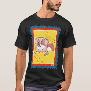Postage Stamp Toast Dog Corgi T-Shirt
