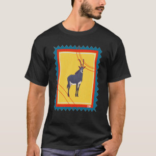 Postage Stamp Wild African Animal Antelope T-Shirt